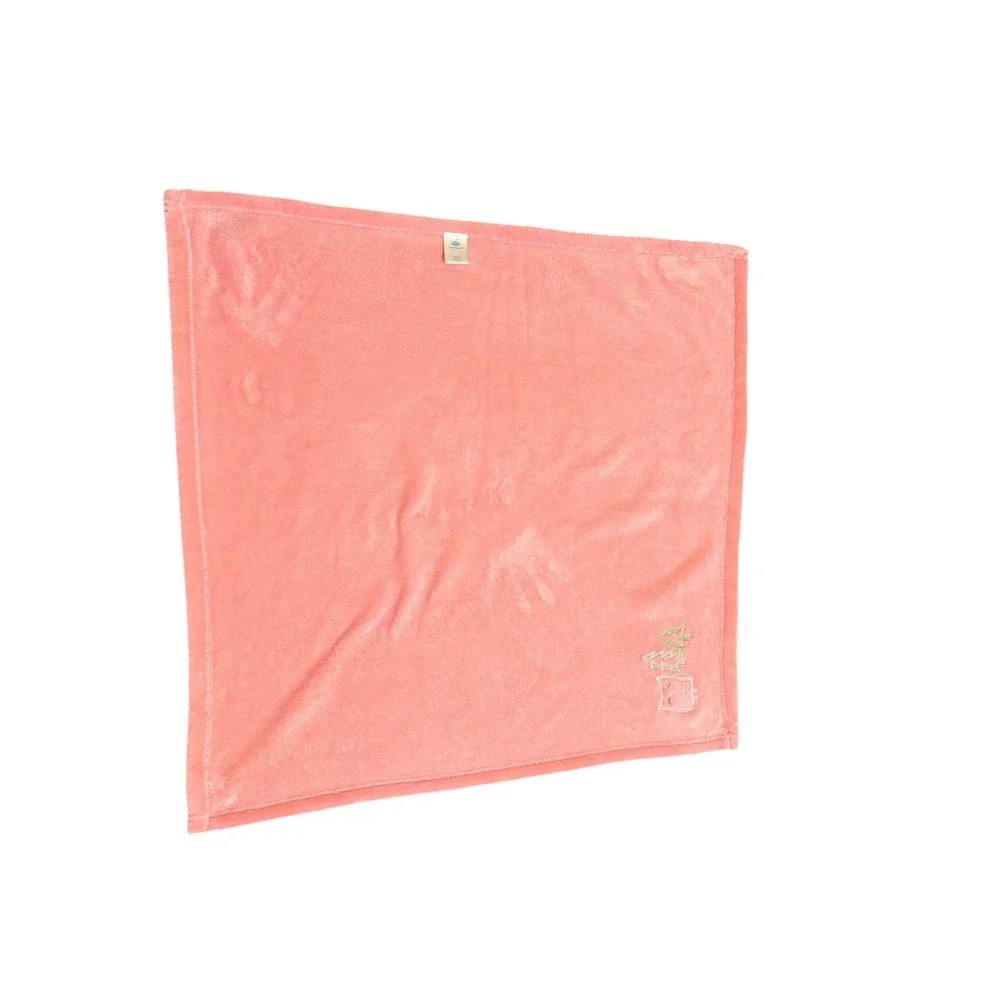 Cloud Island Baby Blanket Owl Pine Trees Coral Pink Plush Fleece Lovey 30x30 Toy